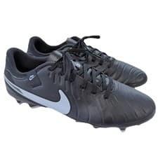Image of Nike Tiempo Legend 10 Academy Firm Ground Football Boots Mens Black / Blue UK 6