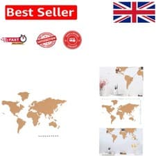 Image of Lightweight Self-Adhesive Cork Board Map - Ideal for Travel Memories Display