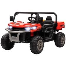 Image of HOMCOM 12V 2 Seater Kids Electric Ride-On Car w/ Electric Bucket - Red