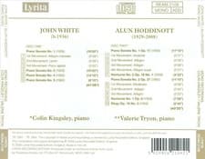 Image of JOHN WHITE: PIANO SONATAS; ALUN HODDINOTT: PIANO SONATAS; NOCTURNES; ELEGY NEW C