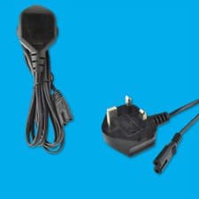 Image of Maplin 2m Black Power Lead / Mains Cable Figure of 8 IEC C7 Connector 3 Pin Plug