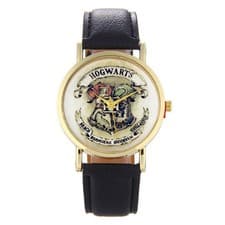 Image of New Harry Potter Hogwarts Wristwatch Black Quartz Watch In Box Gift Collection