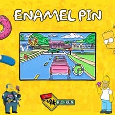 Image of The Simpsons Hit & Run - Metal Enamel Pin Badge PS2 XBOX GAMECUBE Merchandise