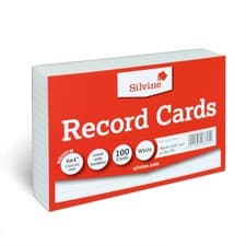 Image of SILVINE CONCORD RULED RECORD CARDS WHITE 6 X 4 564W Packs of 100