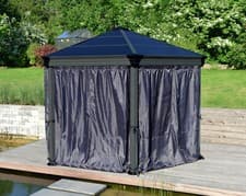 Image of Curtains for Hexagonal Gazebo Grey 234cm x 214cm Canopia by Palram