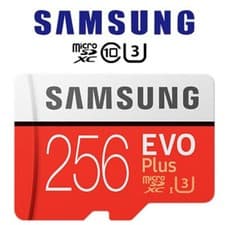 Image of Samsung Evo Plus 256GB Micro SD Memory Card SDXC U3 A1 Class 10 100MB/S TF Card