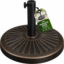 Image of CAST IRON ROUND UMBRELLA PARASOL BASE STAND PATIO OUTDOOR GARDEN HEAVY DUTY 10KG