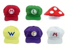 Image of Super Mario Bros Luigi Wario Waluigi Hat Cap Fancy Dress Cosplay Costume Party