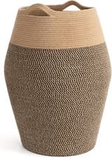 Image of Laundry Hamper Tall Slim Laundry Basket with Handle Dirty Clothes Basket Jute Ro