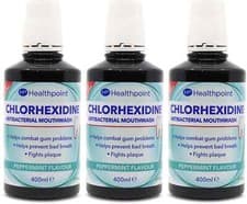 Image of Chlorhexidine 400ml Antibacterial Mouthwash Peppermint X 3
