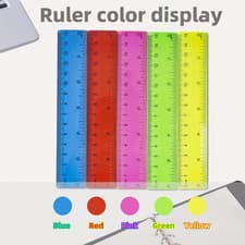 Image of Plastic Ruler 15cm 30cm Student School Office Ruler Dual Scale CM Inches