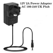 Image of 12V 2A Power AC Adapter 100-240V Input for LED, CCTV, Router Electronics UK Plug