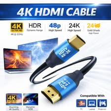 Image of HDMI Cable 2.0 HD 4K 2160P 3D HDTV 1080P 2160P FAST HIGH SPEED GOLD PLATED LEAD