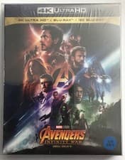 Image of AVENGERS INFINITY WAR SM LIFE KOREA STEELBOOK 4K ULTRA HD + BLU RAY 3D & 2D. NEW