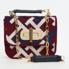 Image of TOMMY HILFIGER Mini Turnlock Monogram Crossover Crossbody Bag - £230