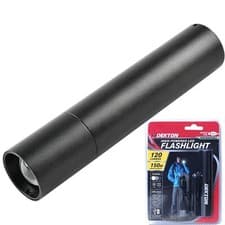 Image of Dekton High Power Led Torch 120 Lumens 150m Flashlight Usb Rechargeable