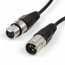 Image of 3 Pin XLR Microphone Cable Male to Female Balanced Patch Lead Mic OFC 1m - 10m