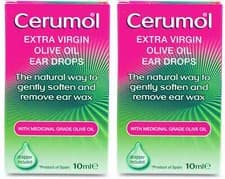 Image of Cerumol Extra Virgin Olive Oil Ear Drops 10ml X 2