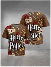 Image of Adults Kids Harry Potter Hogwarts 3D T-shirt Casual Short Sleeve Tee Tops Gift