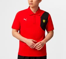 Image of Mens PUMA Scuderia Ferrari Polo Shirt Size XL Red Short Sleeve Casual