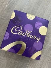 Image of Brand New Sealed Cadburys Metal Tin Chocolate Box Mixture of Chocolate Flavours