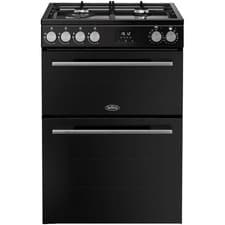 Image of Belling FSA VISION 60DF BSS Dual Fuel Cooker with Double Oven, Black, A Rated