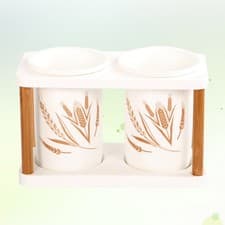 Image of Big Utensil Holder Container for Kitchen Utensils Ceramic Silverware