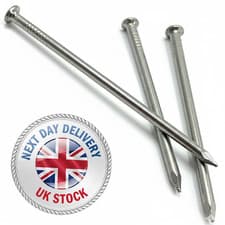 Image of Galvanised Steel Round Head Nails | Heavy Duty Corrosion-Resistant for Outdoor