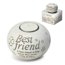 Image of Said with Sentiment Tealight Holder - Best Friend
