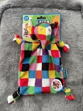 Image of BNWT ELMER ELEPHANT COMFORTER BLANKIE COMFORT BLANKET SOFT TOY RATTLE DOUDOU NEW
