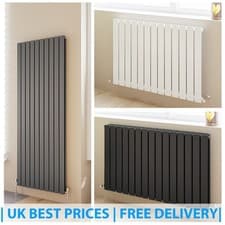 Image of Designer Vertical Horizontal Flat Panel Radiator Single Double Central Heating