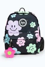 Image of Hype Girls Black Happy Flowers Iconic Backpack