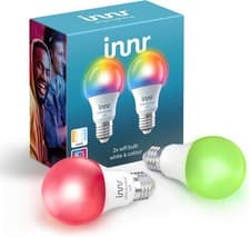 Image of Innr WiFi Smart Bulb E27, White & Colour, Works with Alexa & Hey Google