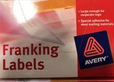 Image of 4x Franking labels 140x38mm. Avery FL01 box of 1,000pc