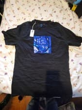 Image of 883 Police Milano T-Shirt Black & Blue Size L NWT
