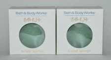 Image of 2 NEW BATH & BODY WORKS KONJAC SPONGE GREEN VEGETABLE FIBERS VEGAN ANTIOXIDANTS 