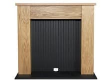 Image of Adam New England Stove Fireplace Oak & Black, 48"