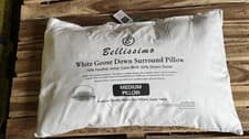 Image of Goose Down Surround Pillow - Natural 100% Cotton Cover 70% Down 30% Feather Fill