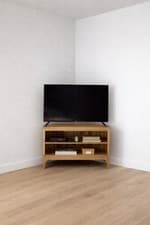 Image of DURHAM Corner TV Unit Natural Oak Furniture