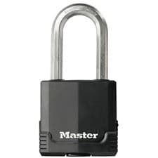 Image of Master Lock Excell M515DLH Black Rubber Laminate Padlock 4 Keys Security Level 9