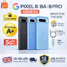 Image of NEW Google Pixel 8/ 8A/ 8 Pro 128GB 5G Android Smartphone Unlocked Pristine A+