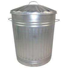 Image of 90 Litre STRONG Extra Large Metal Dustbin For Kitchen House Garden Storage Unit