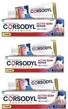 Image of CORSODYL ACTIVE GUM REPAIR WHITENING TOOTHPASTE 75ML x3 Pack
