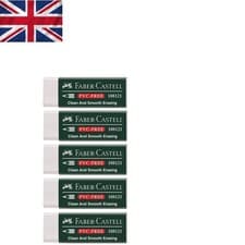 Image of Efficient White Erasers - 5 Pack of PVC-Free, Smear-Resistant for Every Need