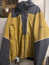 Image of Salomon Mens Coat Size XL blue And Mustard Brand New With Tags