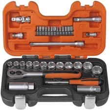 Image of Bahco S330 3/8″ Drive 34 Piece Metric Socket Set 10-22mm + 1/4″ Screwdriver Bits