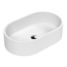 Image of Nuie Oval Countertop Basin Sit-on Modern Vessel Sink 565mm Bowl Bathroom White