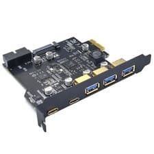Image of USB 3.2 GEN1 PCI-Express Expansion Card 5 Ports 2*Type-C 3*USB-A 19 Pin 5Gbps