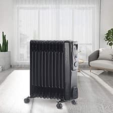 Image of NRG Portable Oil Filled Radiator Electric 2.5KW Adjustable Thermostat 11 Fin