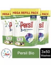 Image of 3 Pack Persil 3in1 Capsules, Bio, 50 Wash - Total 150 Washes